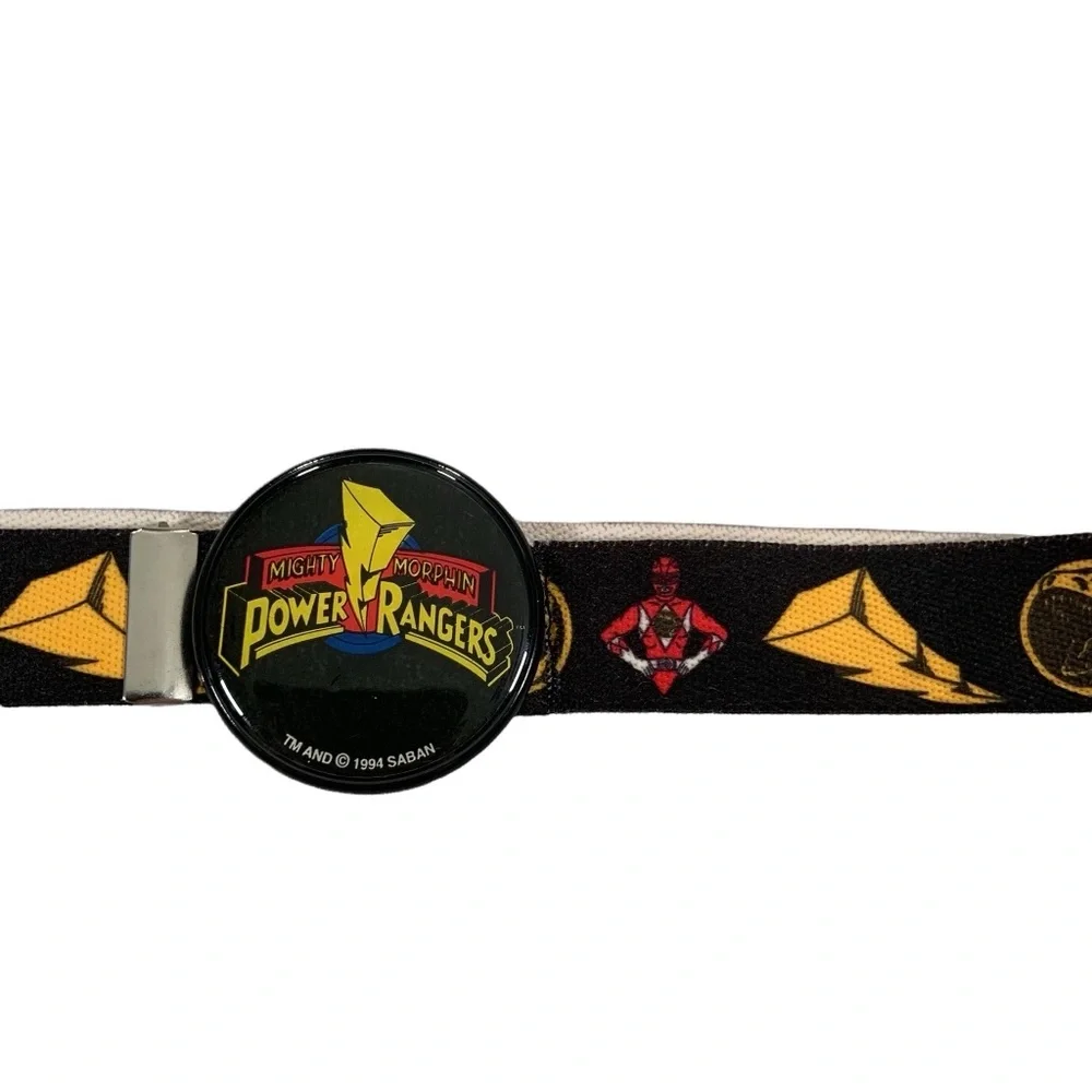 Vintage Mighty Morphin Power Rangers Red Ranger Jason Kids 1994 Elastic Belt